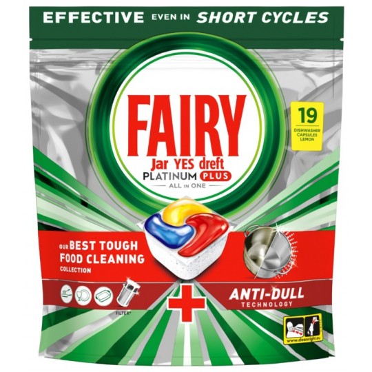 Kapsułki do zmywarki Fairy Platinium Plus Lemon 19szt